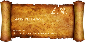 Leth Milemon névjegykártya
